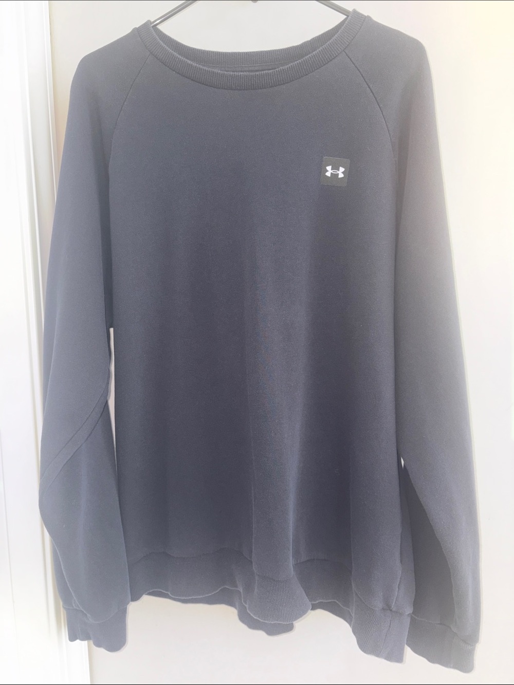Under Armour Men's Rival Fleece Crewneck Sweatshirt Black Loose Fit Size XL